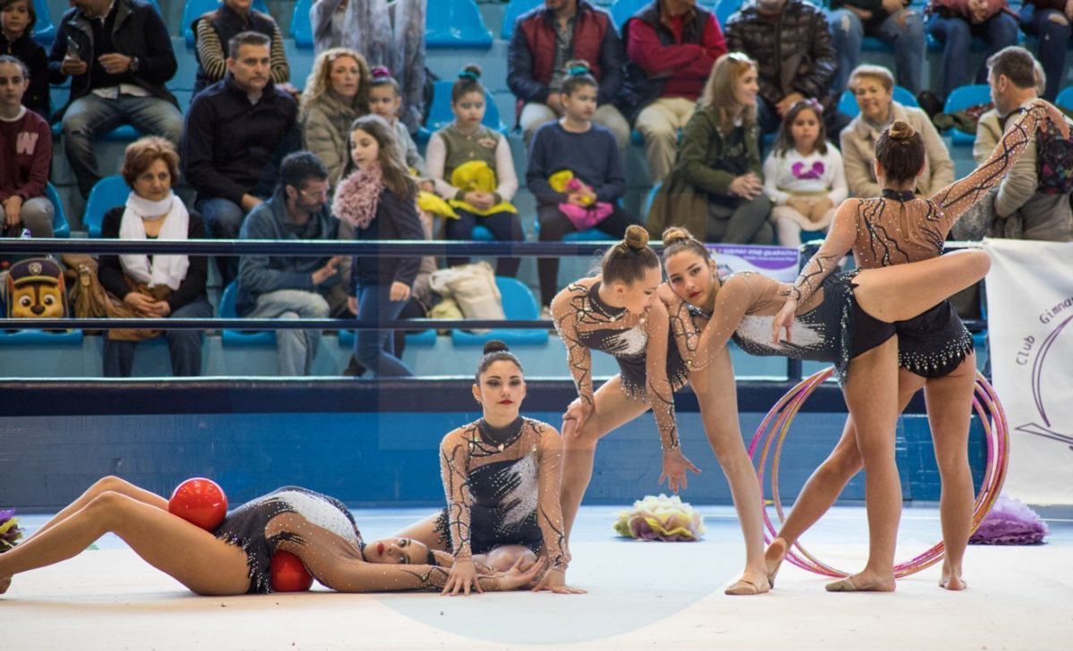 Participantes de la Exhibición de Gimnasia Rítmica de Alcalá de Guadaíra