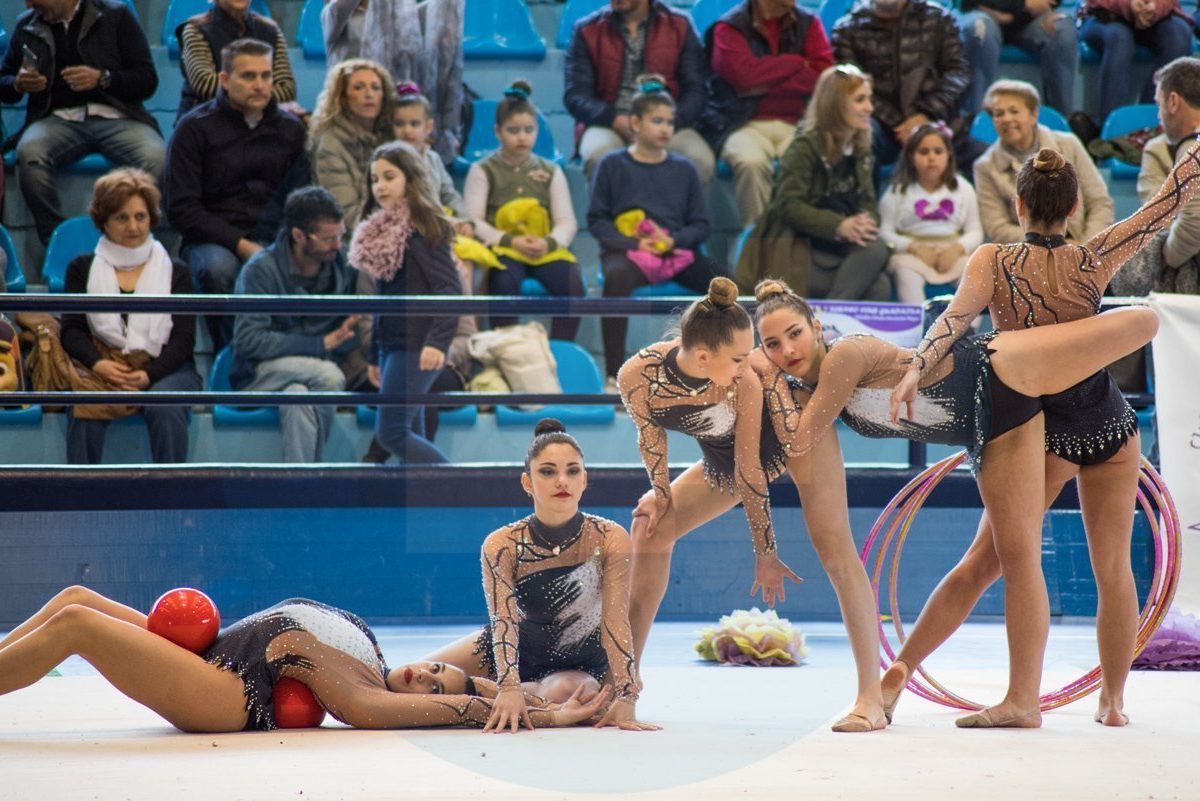 Participantes de la Exhibición de Gimnasia Rítmica de Alcalá de Guadaíra