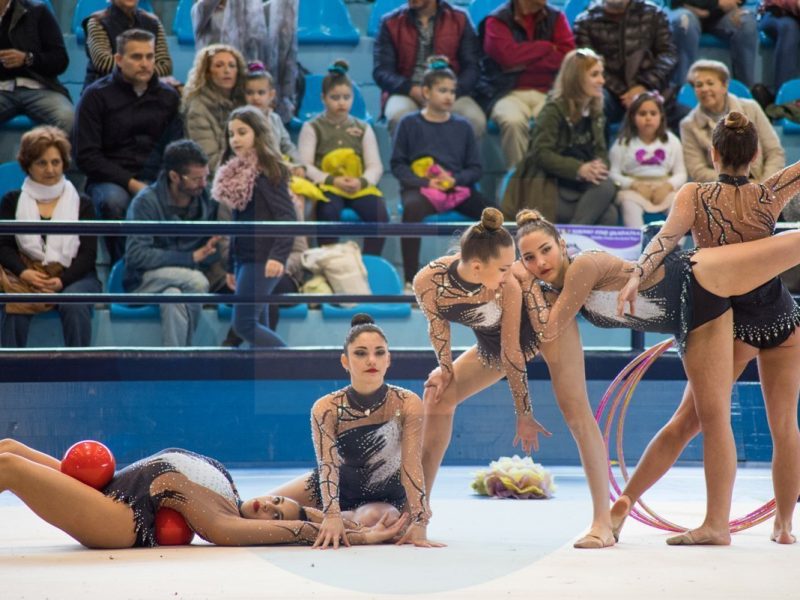 Participantes de la Exhibición de Gimnasia Rítmica de Alcalá de Guadaíra