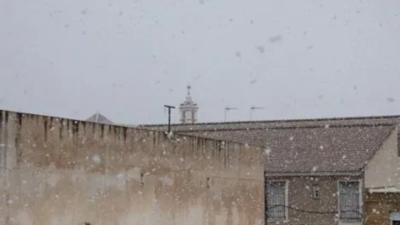 La nieve ha teñido de blanco parte de la Sierra Norte en el día de hoy/ Juan Carlos Romero