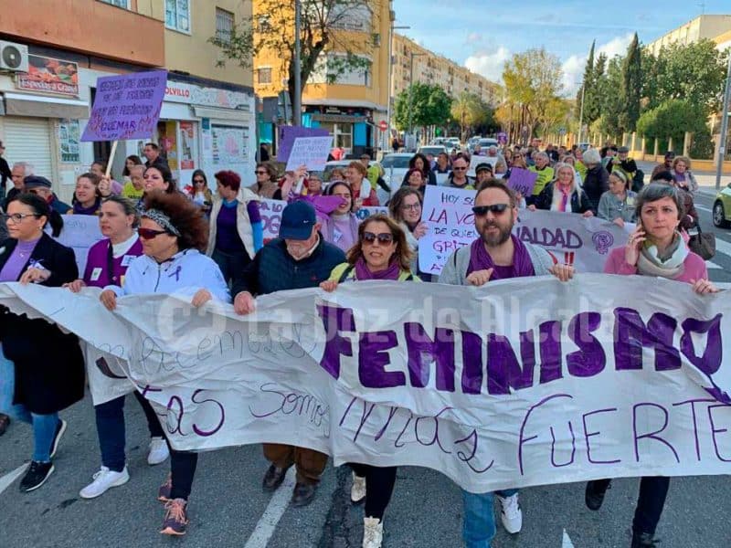 Cabecera de la manifestación del 8M en Alcalá/C.R.