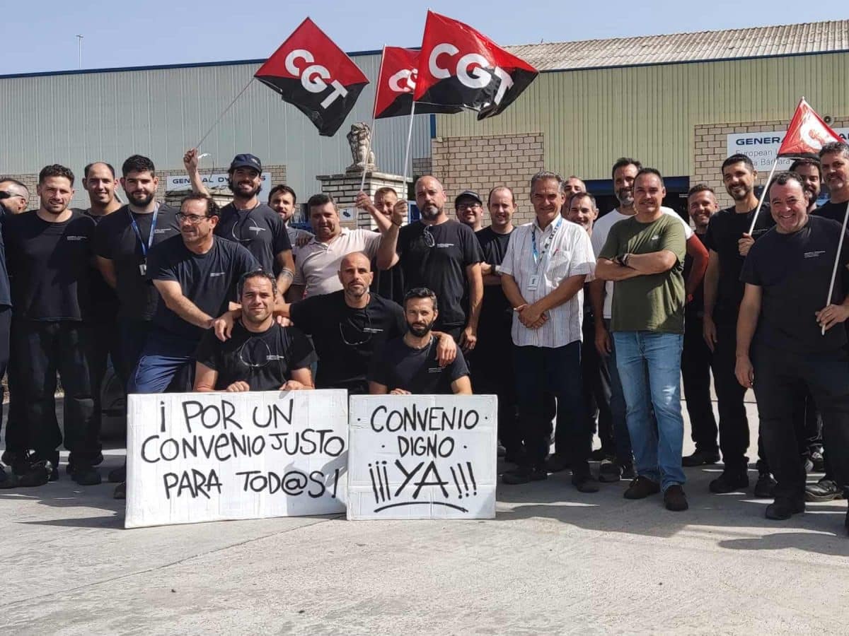 Imagen de estos trabajadores en plena movilización