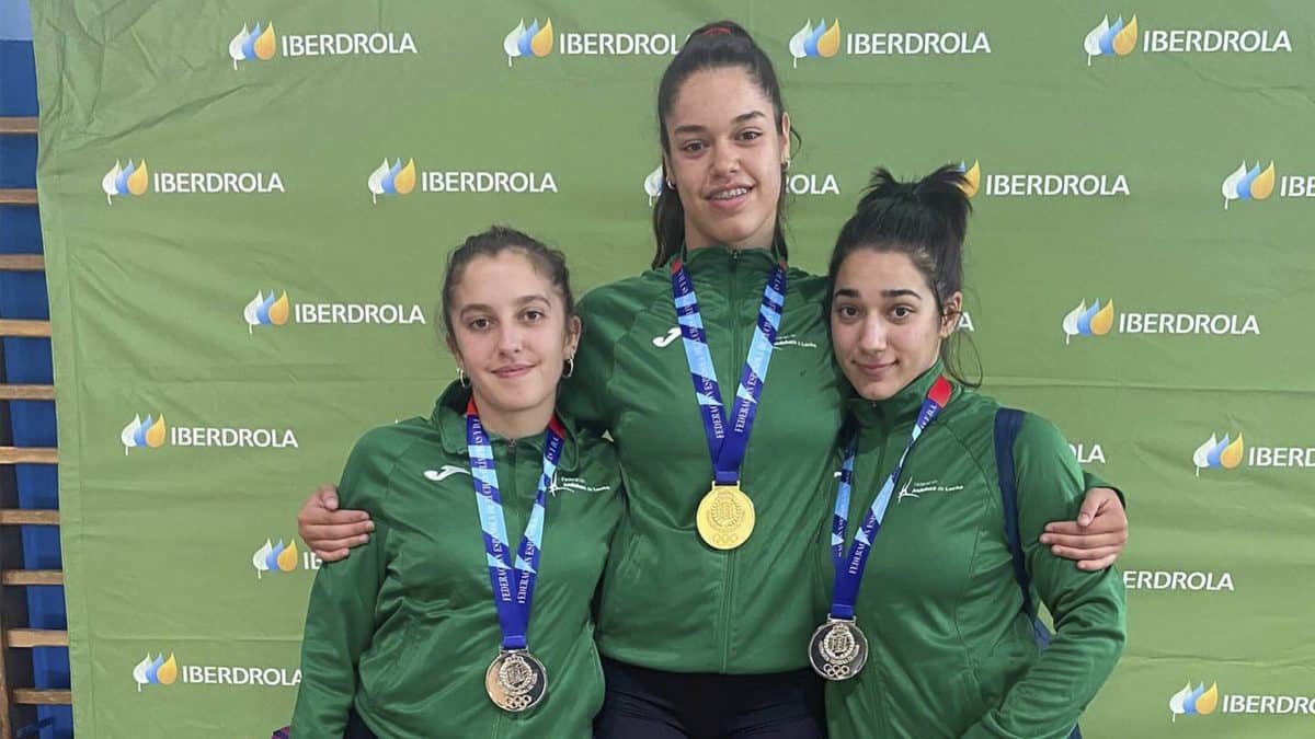 Deportistas del Club de Lucha Milú en la Liga Iberdrola