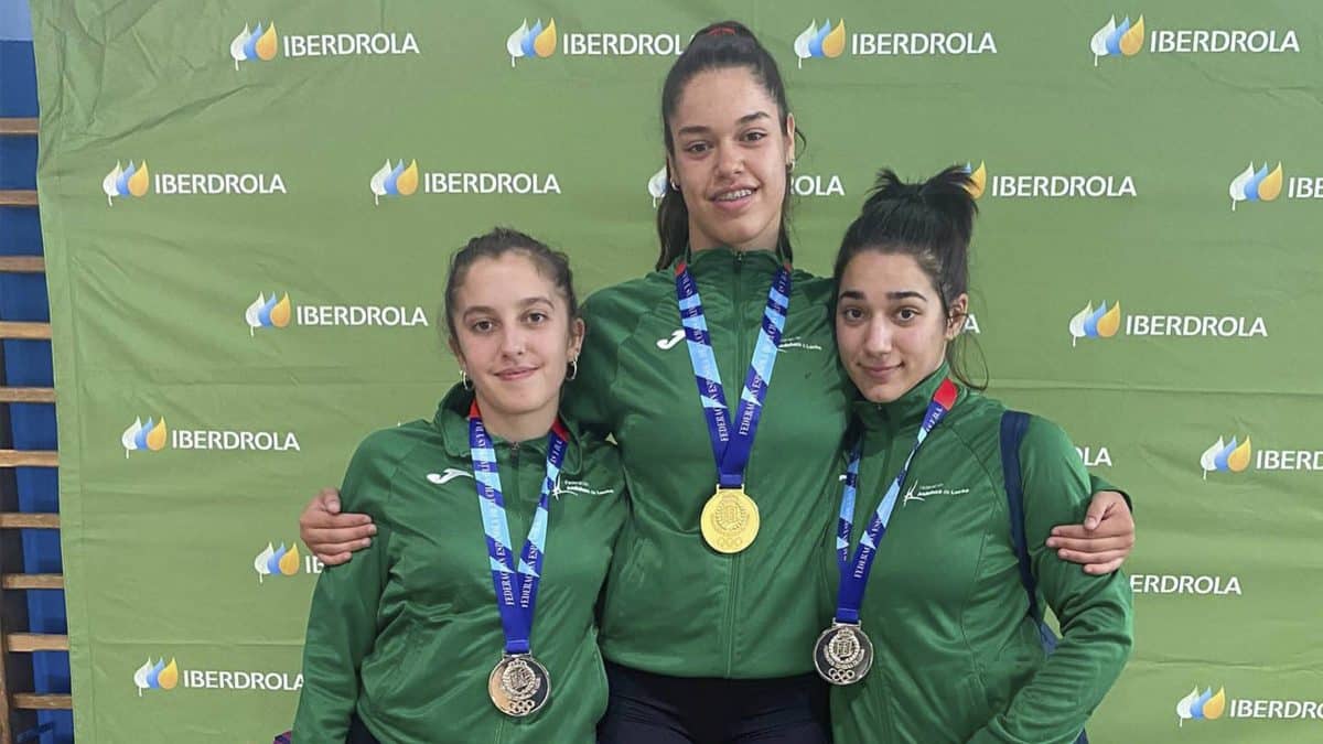 Deportistas del Club de Lucha Milú en la Liga Iberdrola