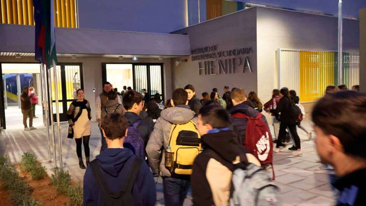 Inicio de las clases en el IES Hienipa en febrero. LVA