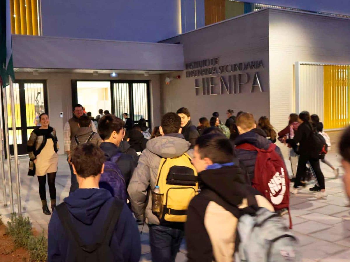 Inicio de las clases en el IES Hienipa en febrero. LVA