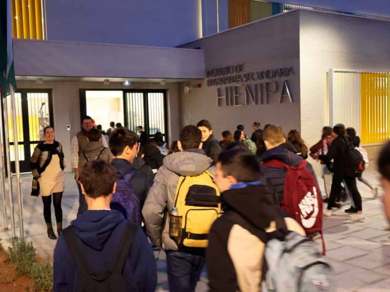 Inicio de las clases en el IES Hienipa en febrero. LVA