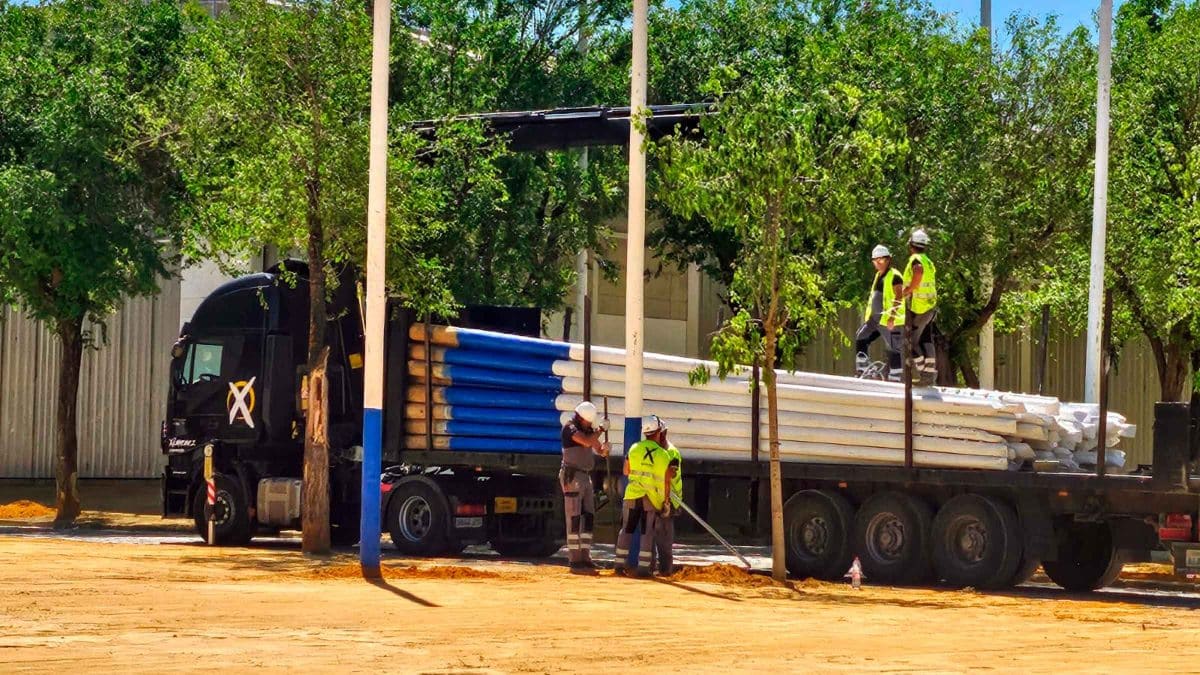 Comienzan los trabajos previos a la Feria en el recinto de San Juan