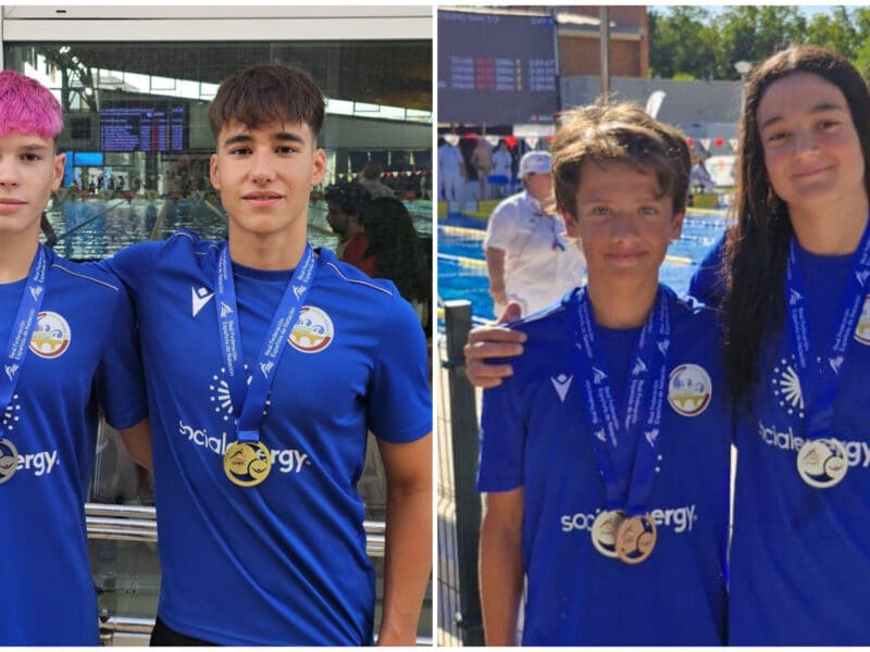 David Pino y Fernando Roldán (izquierda) y Alejandro Calderón y Paulina Sánchez (derecha)