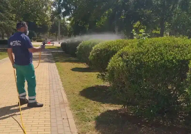 Fumigación en un parque de Alcalá - AYUNTAMIENTO DE ALCALÁ DE GUADAÍRA