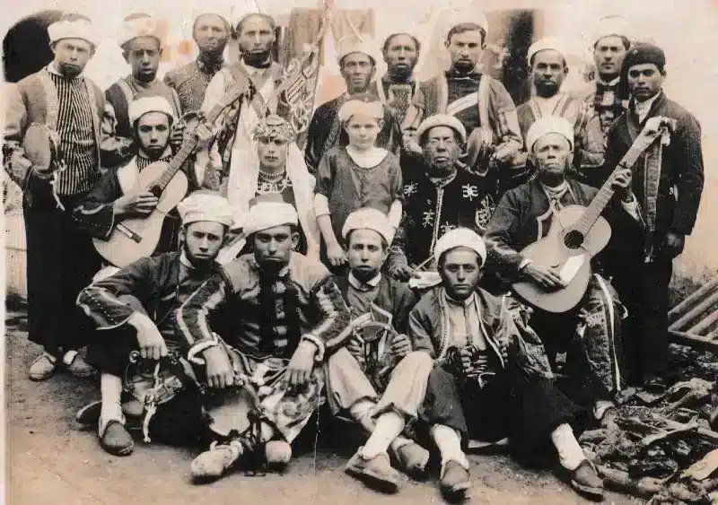 Imagen de una agrupación musical en el carnaval de Alcalá. Lva