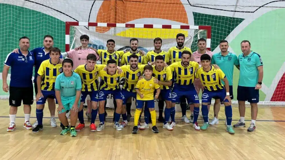 Equipo del Alcalá FS tras la victoria ante el Nazareno
