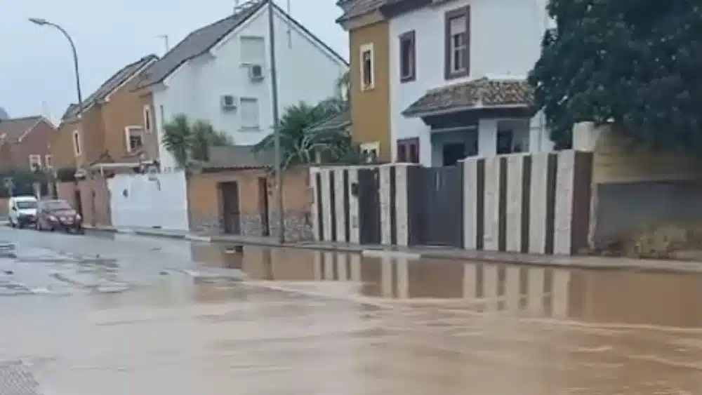 Imagen de las inundaciones en Oromana Park tras la borrasca Berenice. Sandra González