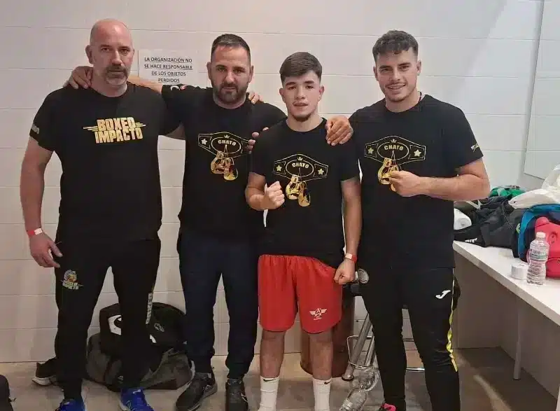 Aarón Rodríguez en el Campeonato de Andalucía de Boxeo