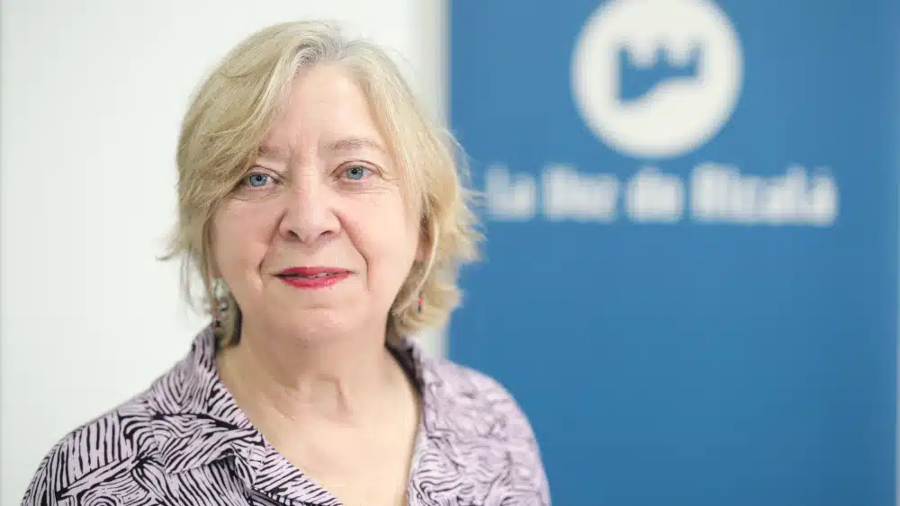 Pilar Martínez durante la entrevista en la redacción de La Voz de Alcalá. Coral Gata