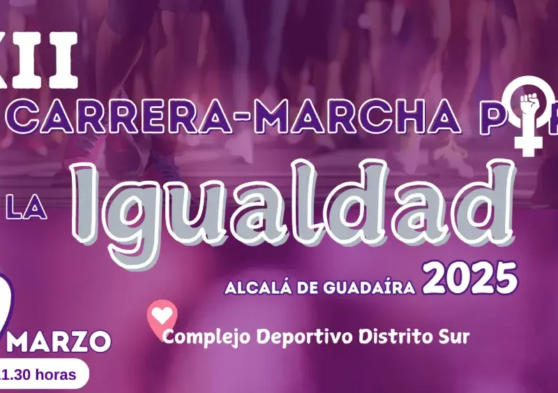 Cartel de la Carrera Marcha por la Igualdad 2025 - Ayuntamiento de Alcalá