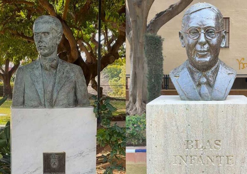 Busto de Luis Cernuda y Blas Infante. - Ayuntamiento de Alcalá de Guadaíra
