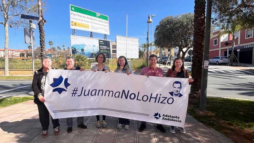 Adelante Andalucía durante la campaña 'Juanm no lo hizo'. - Adelante Andalucía