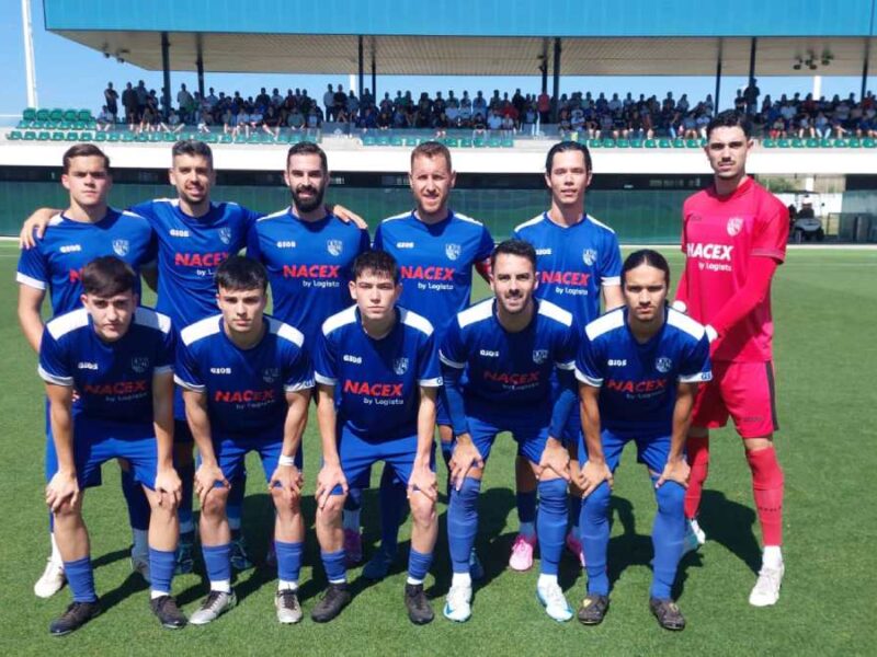 La plantilla del CD Alcalá en el partido ante el Real Betis «C». Cedida