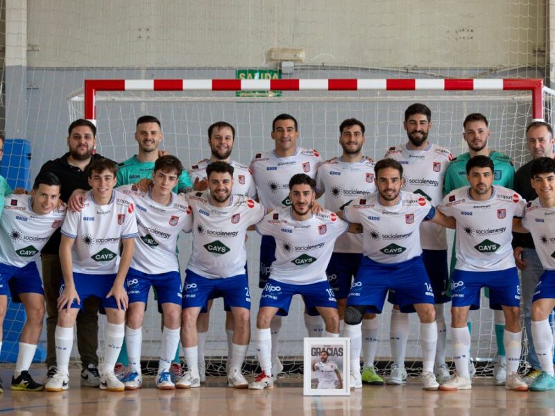 Plantilla del CD Alcalá FS antes de disputar la 30ª jornada ante el Jaén Paraíso Interior FS «B»