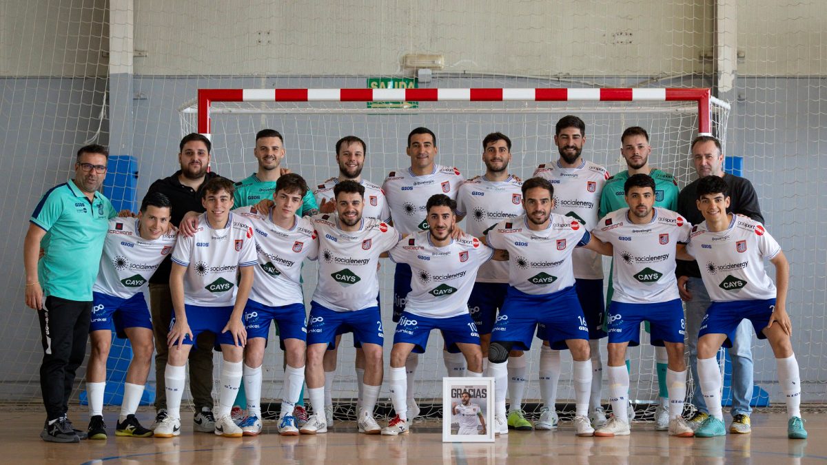Plantilla del CD Alcalá FS antes de disputar la 30ª jornada ante el Jaén Paraíso Interior FS «B»