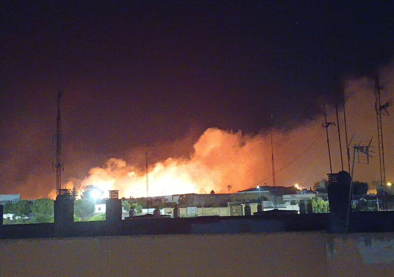 Incendio en La Isla.