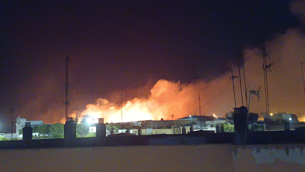 Incendio en La Isla.