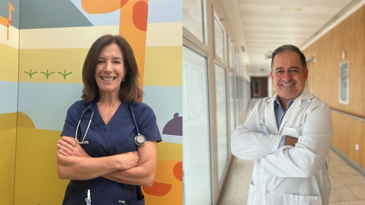 La pediatra María José Lirola y el pediatra Andrés Osuna