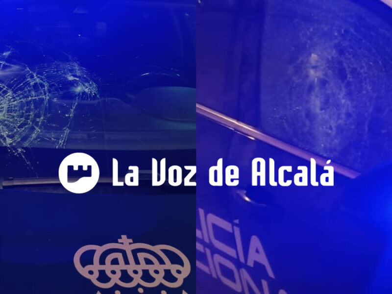 Patrullero de la CNP destrozado / La Voz de Alcalá