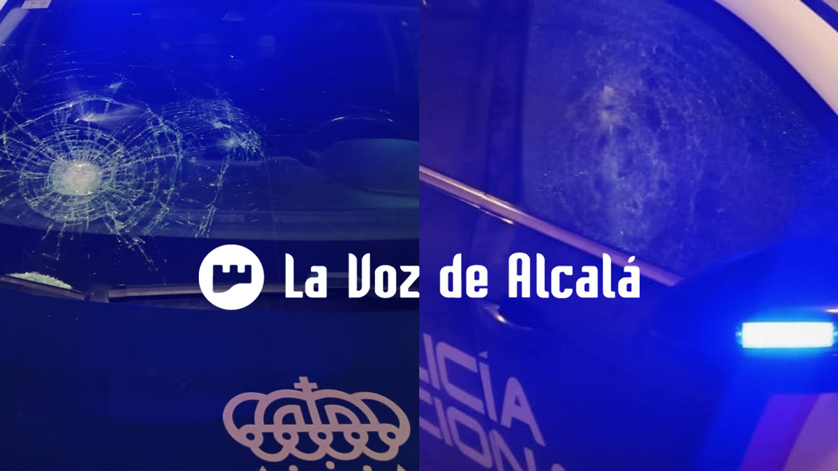 Patrullero de la CNP destrozado / La Voz de Alcalá