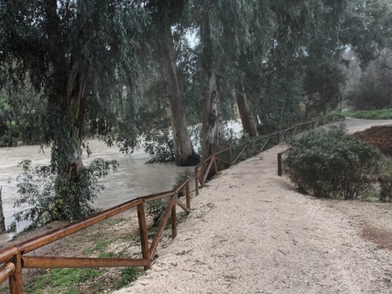 Crecida del Guadaíra a la altura del Parque Oromana