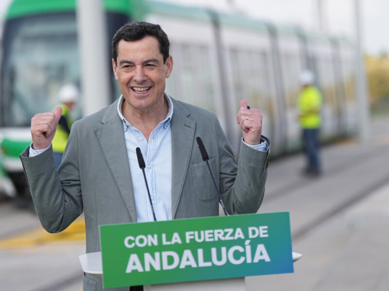 Intervención del presidente del PP de Andalucía y candidato a la reelección de la presidencia de la Junta, Juanma Moreno, en Alcalá de Guadaíra - PP