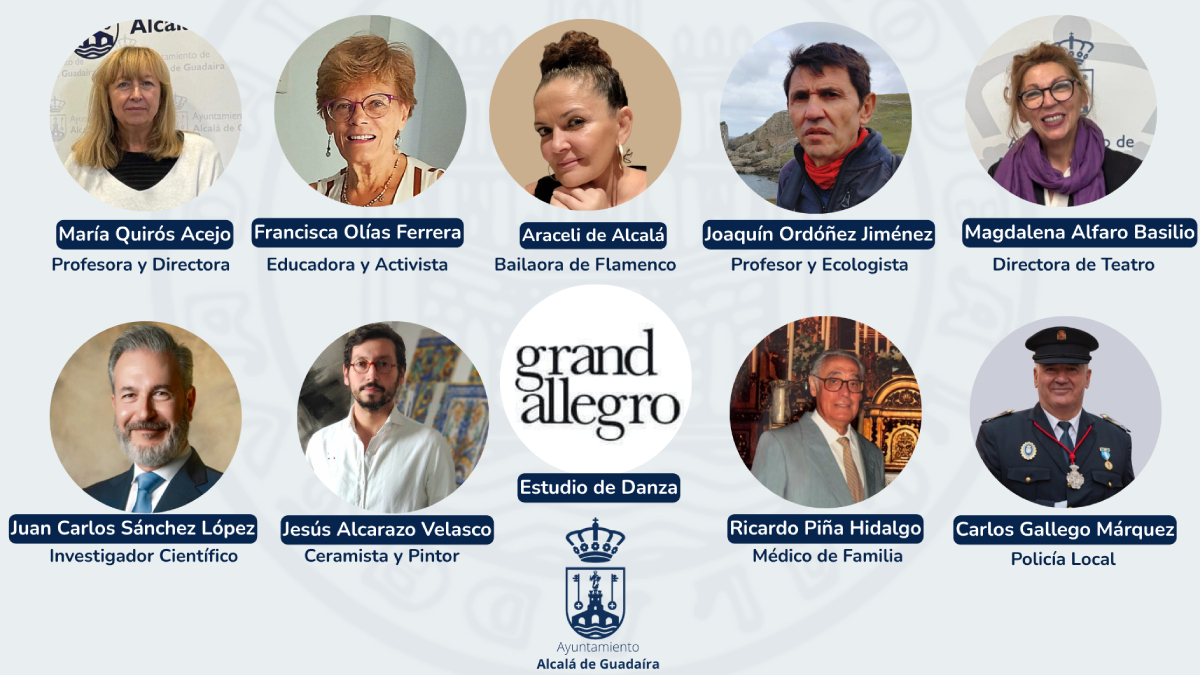 Los diez galardonados de los Premios Ciudad de Alcalá 2026.